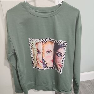 Green Graphic Sweatshirt Hocus Pocus